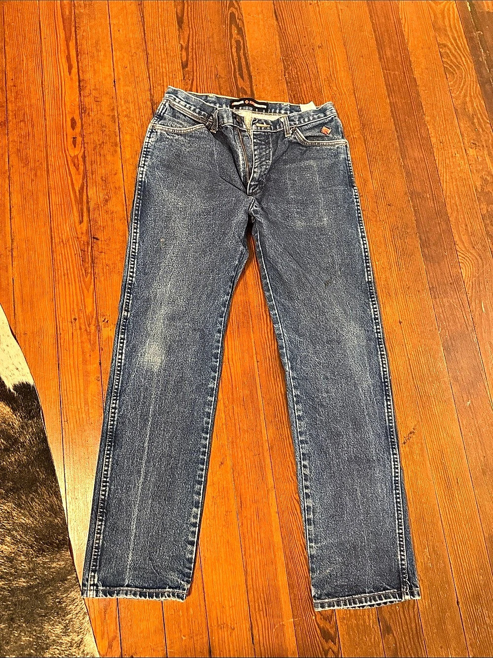 Wrangler Flame-Resistant Original Fit Jean FR13MWZ Straight Leg Blue Waist 34x32